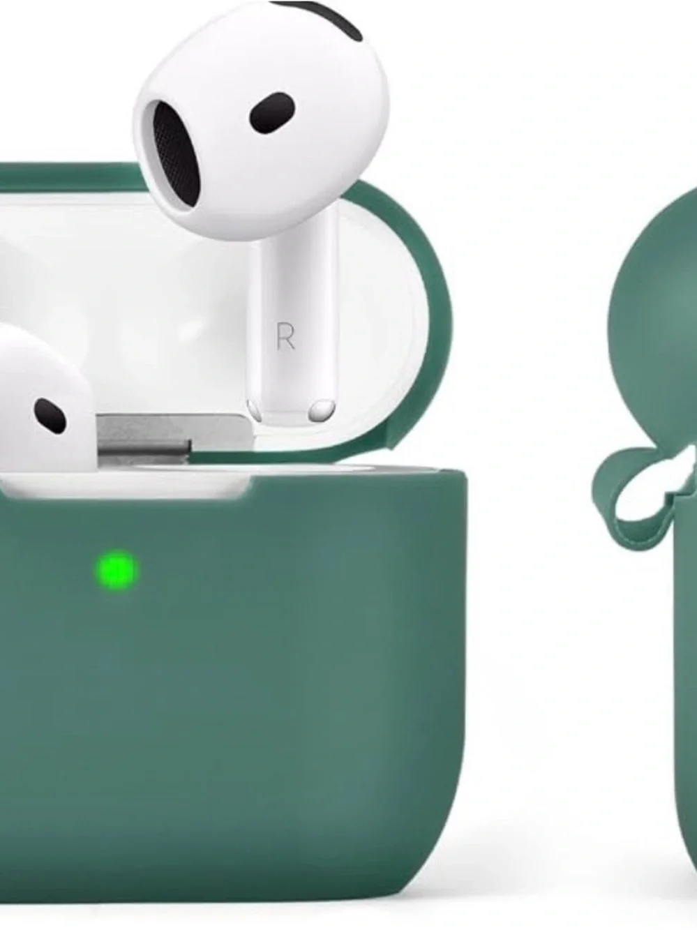 Green Silicone Protective Case for True Wireless Earbuds Charging Case